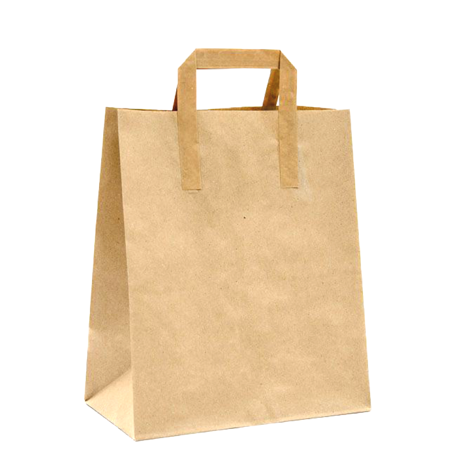 These best-selling paper carrier bags are made from recycled kraft paper. They are always great value for the economy and eco-friendly.