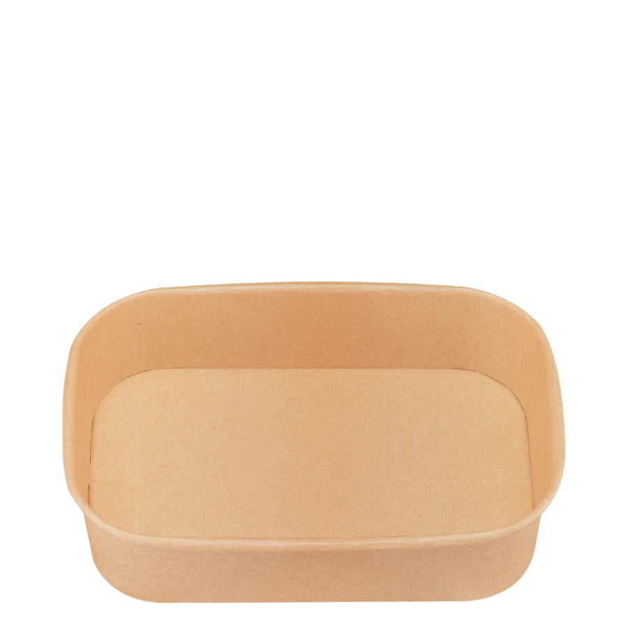 Made of PE-Lined Natural Kraft board, which offers great stackability, the rectangular deli bowls are rectangular in shape.