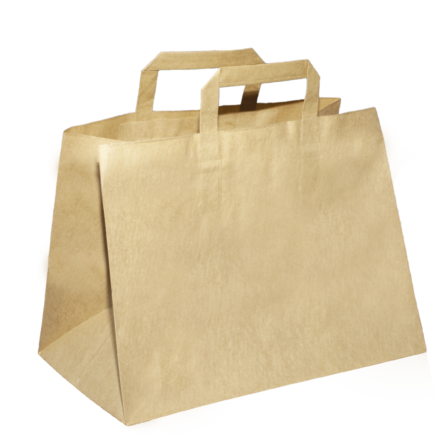 These best-selling paper carrier bags are made from recycled kraft paper. They are always great value for the economy and eco-friendly.